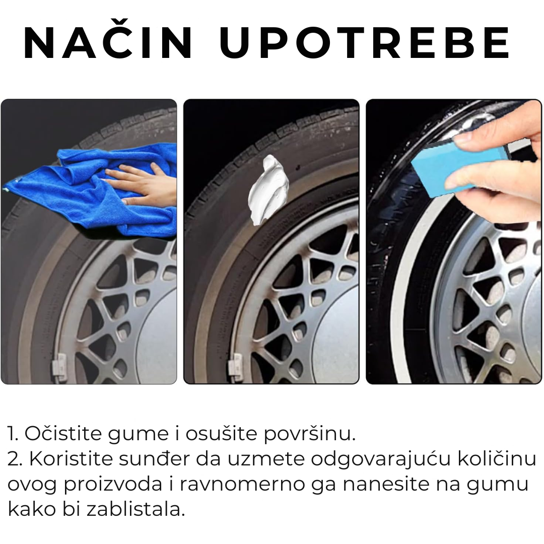 Gel za Sjaj i Zaštitu Guma