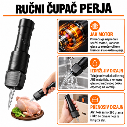 Ručni električni čupač perja — lakše uklanjanje perja i sitnih dlačica