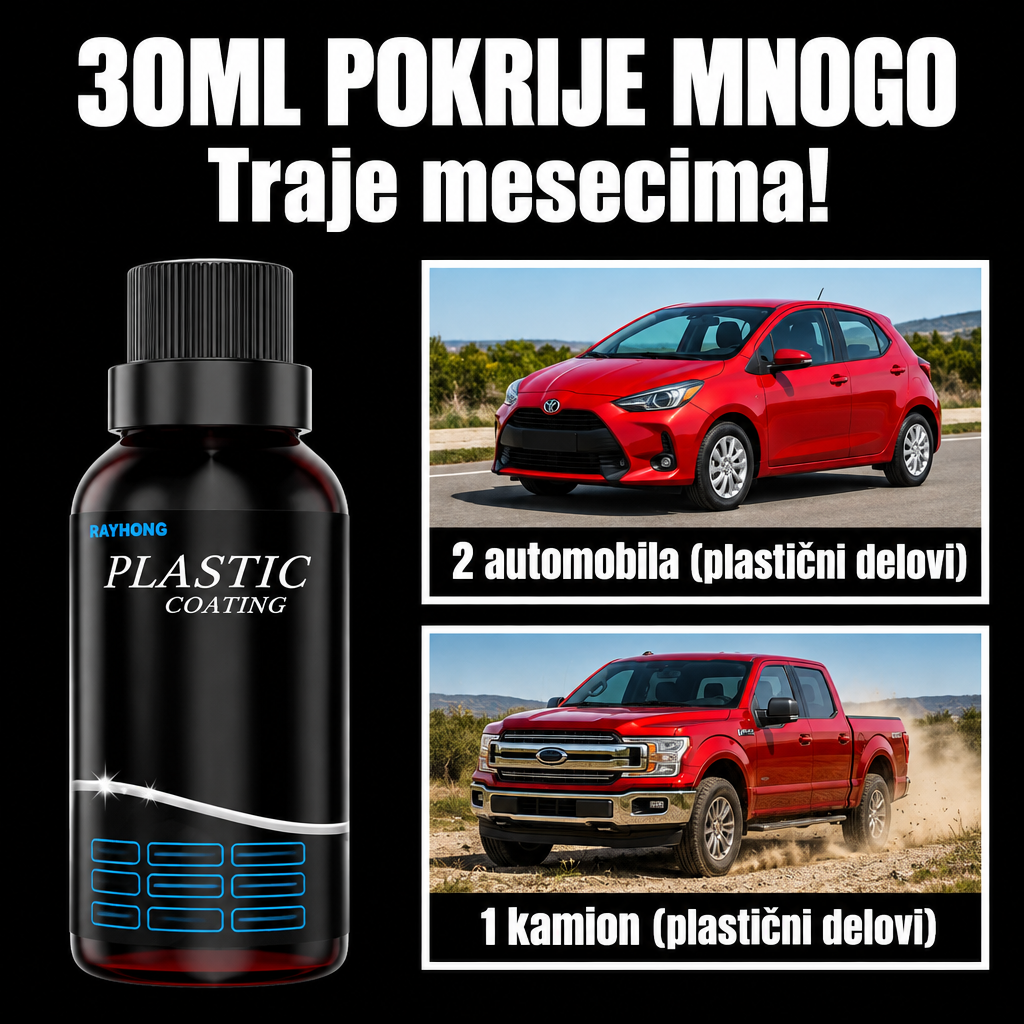Premaz za Obnovu Plastike i Gume — Vrati Sjaj Izbledeloj Plastici