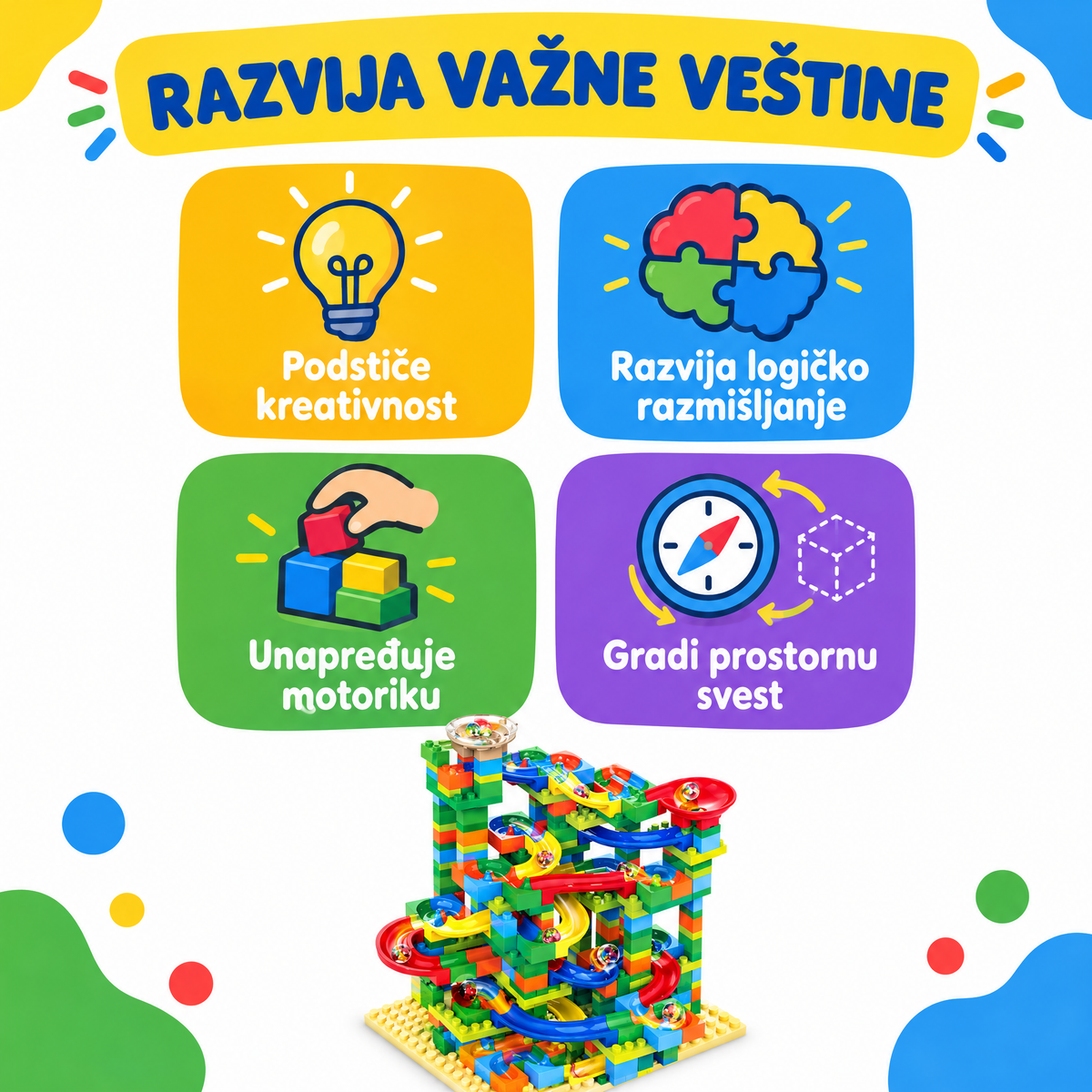 DIY Kugličasti Lavirint od Kockica