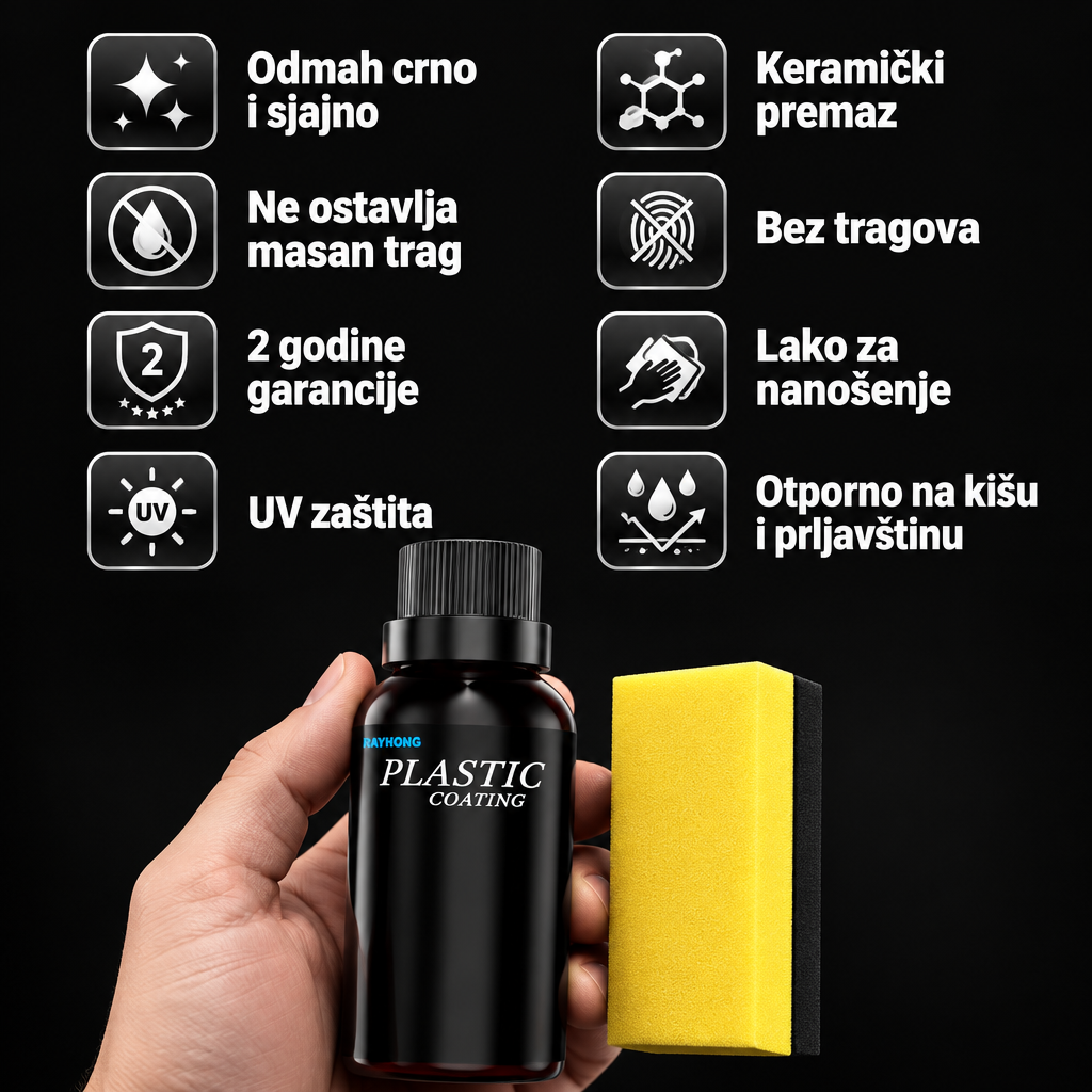 Premaz za Obnovu Plastike i Gume — Vrati Sjaj Izbledeloj Plastici