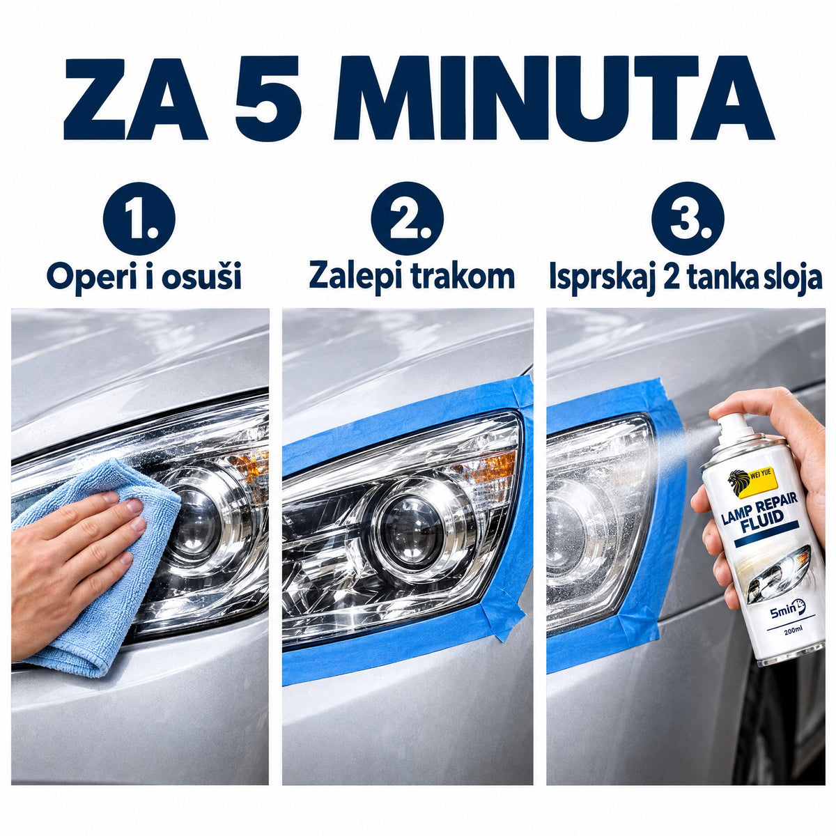 Sprej za obnovu farova – požuteli farovi bistri za 5 minuta