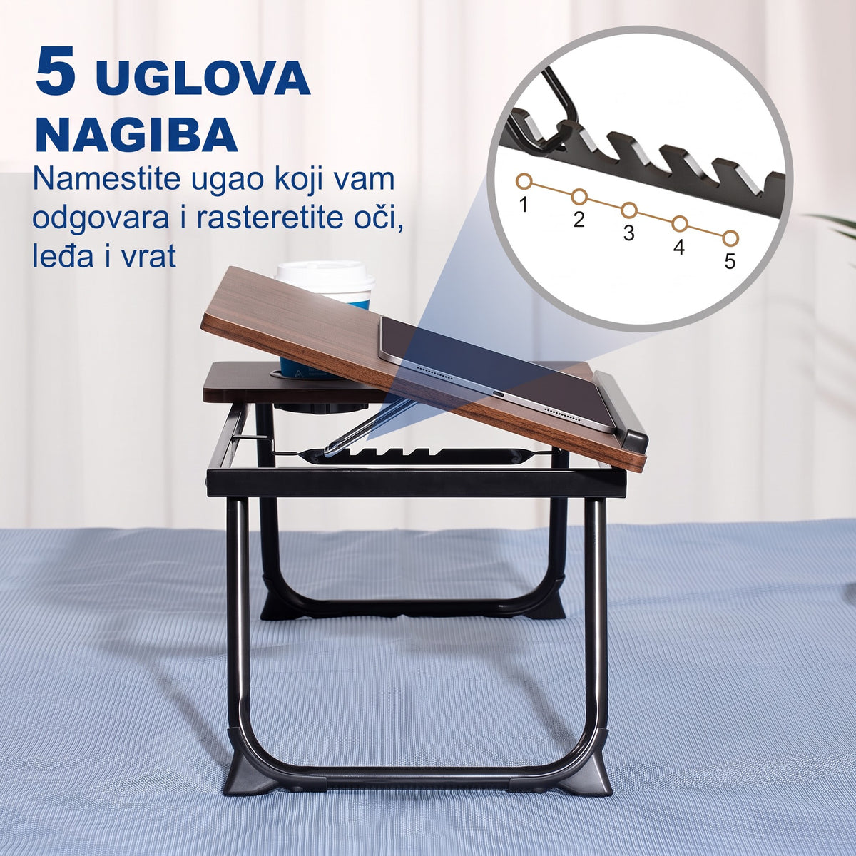 Sklopivi sto za laptop u krevetu