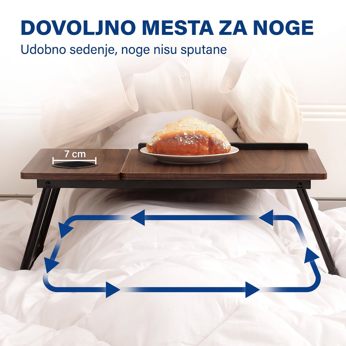 Sklopivi sto za laptop u krevetu