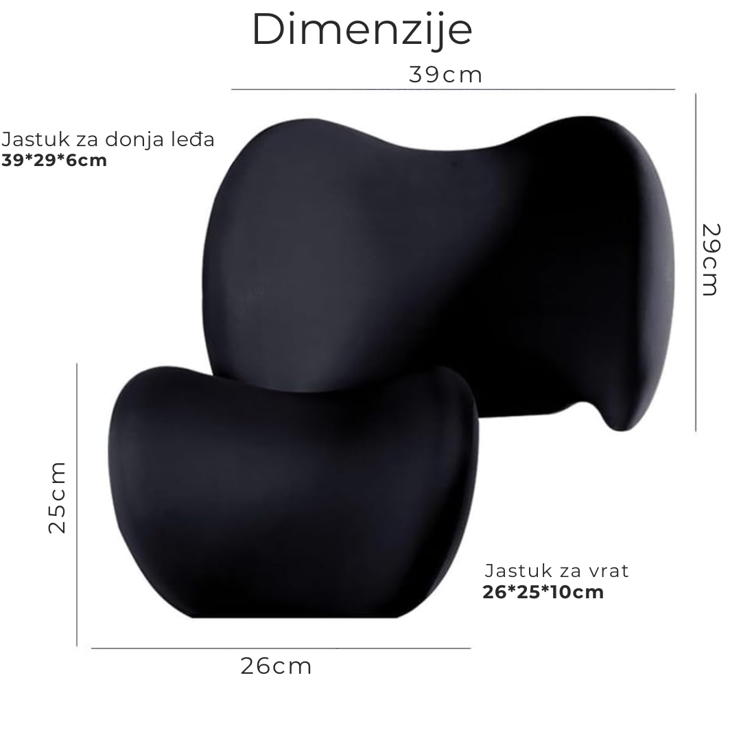 Ergonomski Auto Set za Leđa i Vrat