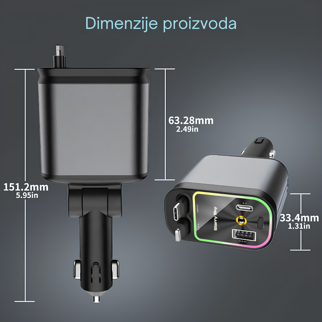 5u1 auto punjač sa zvezdanim nebom