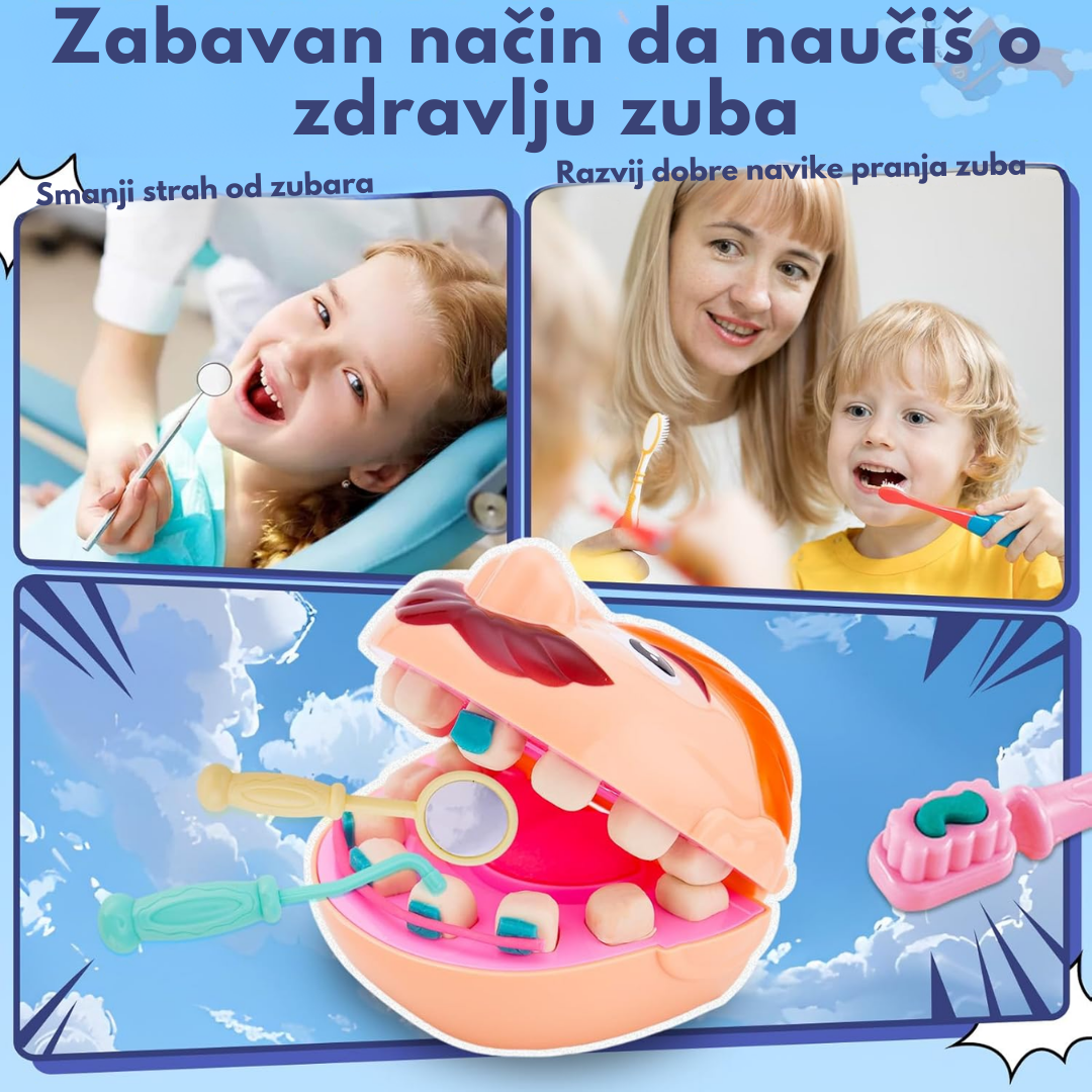 Dečiji set za Zubara sa Plastelinom