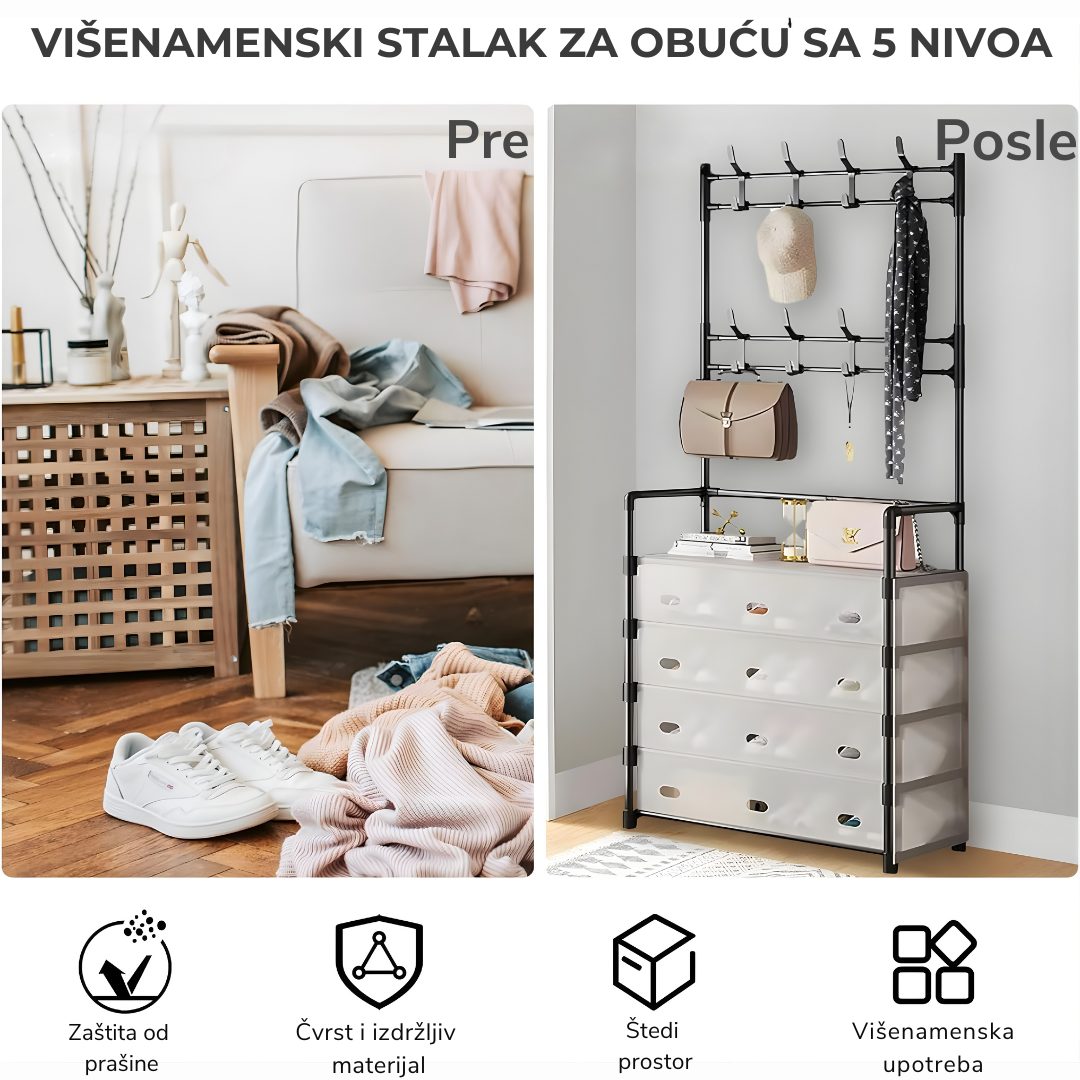 Višenamenski cipelarnik 3-u-1