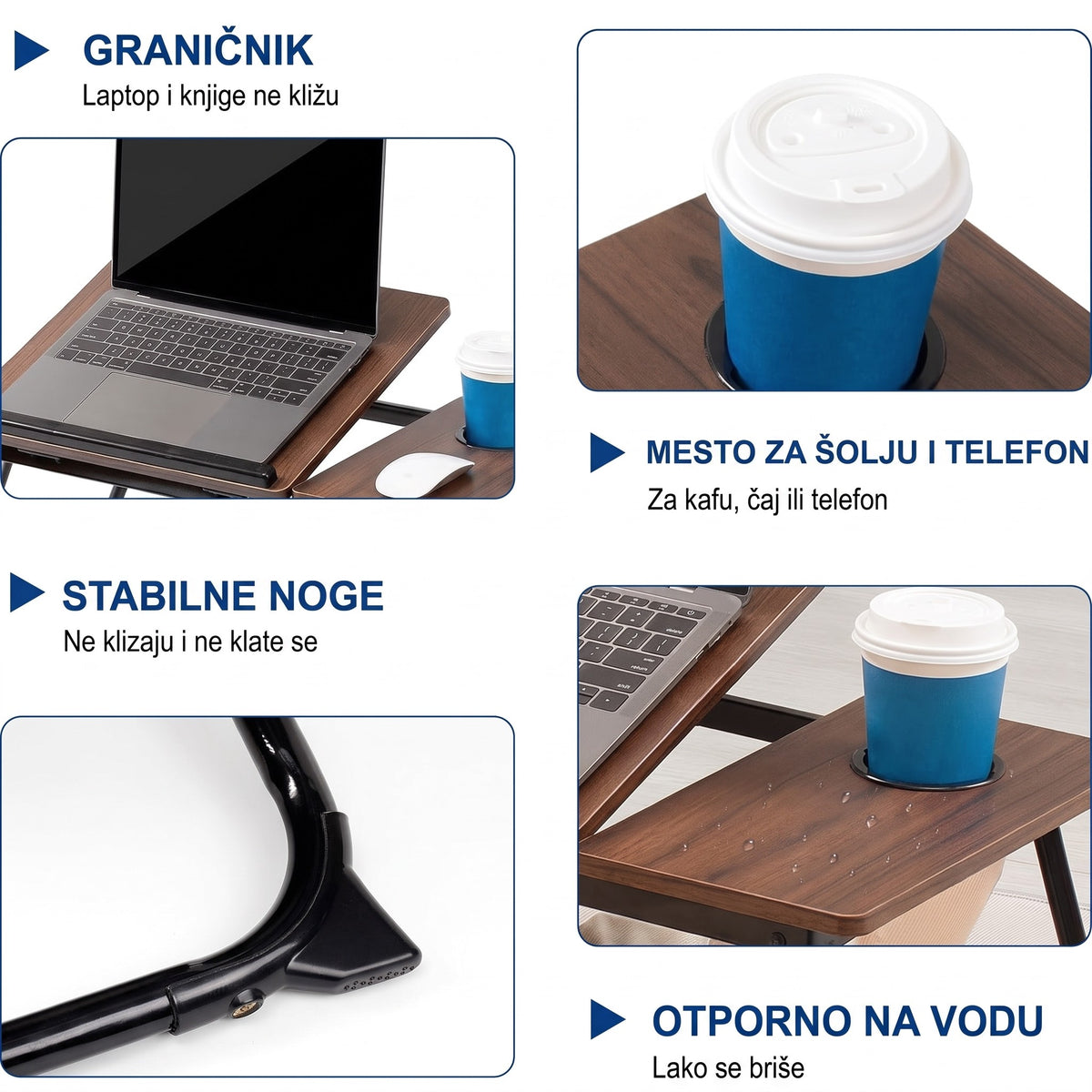 Sklopivi sto za laptop u krevetu