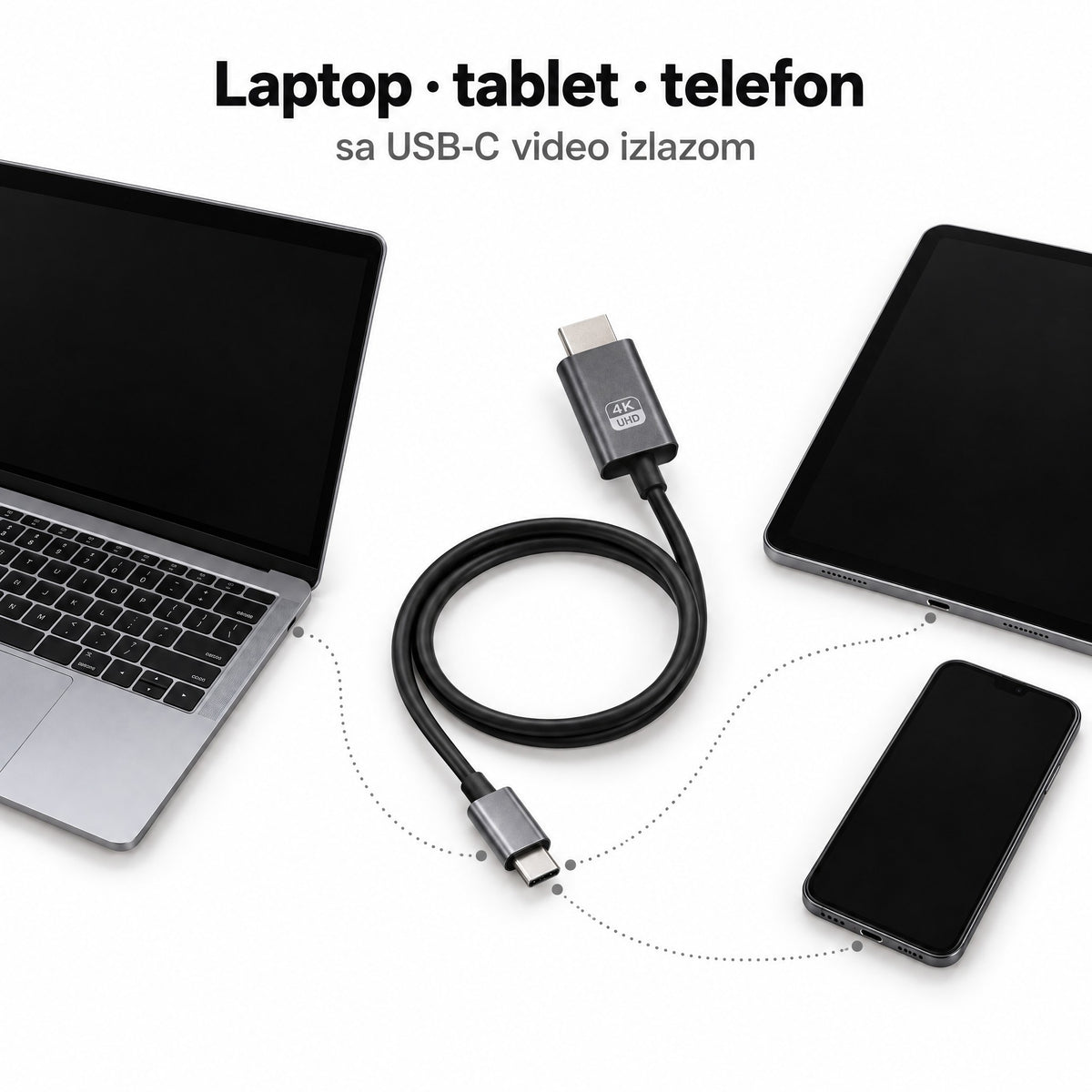 USB-C na HDMI kabl 4K
