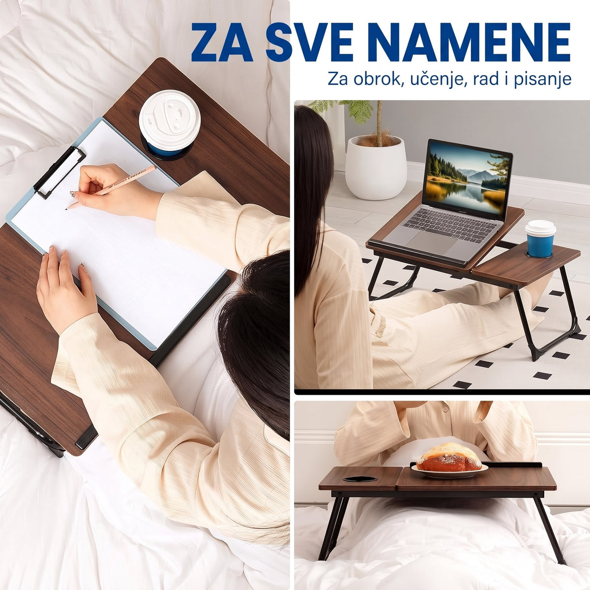 Sklopivi sto za laptop u krevetu