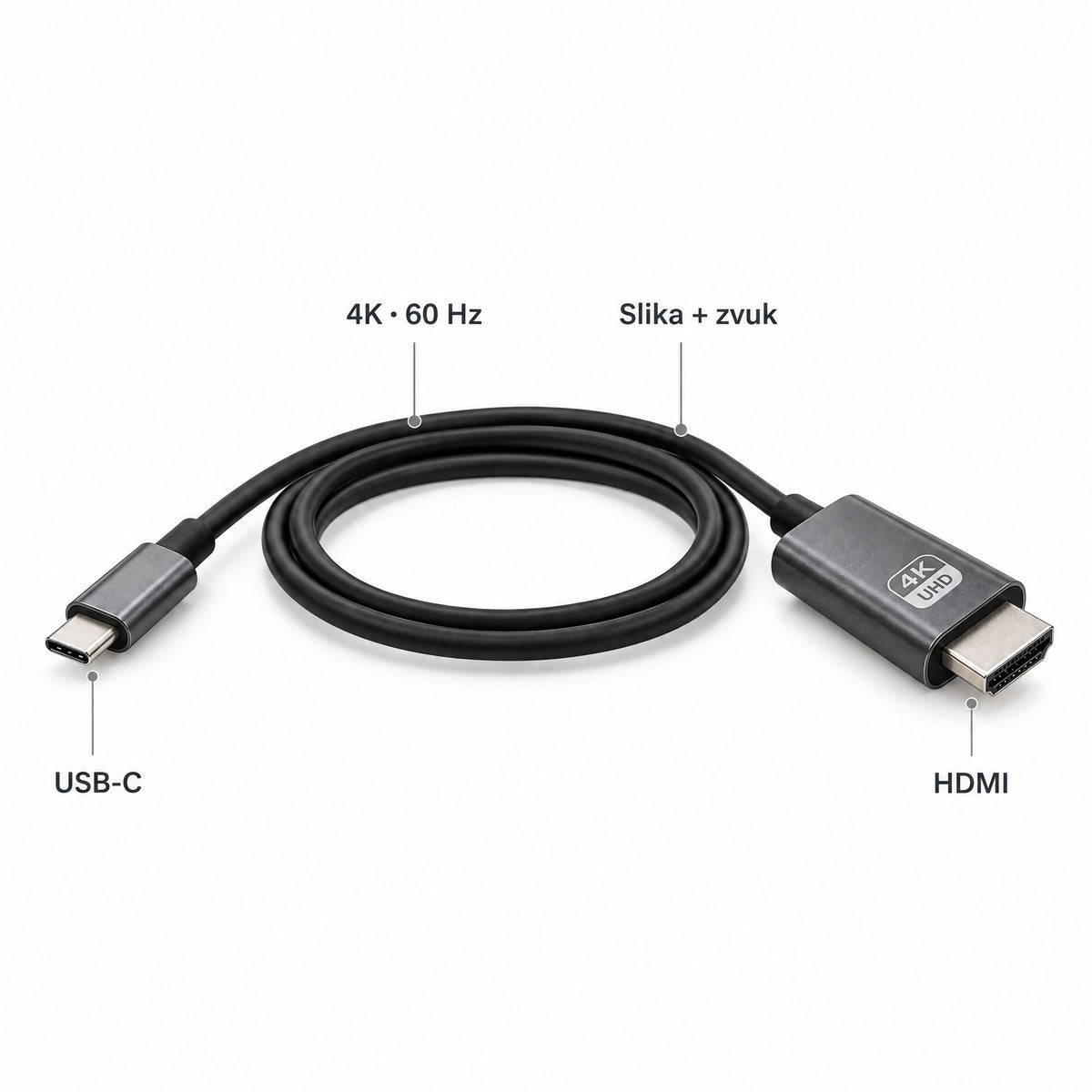 USB-C na HDMI kabl 4K