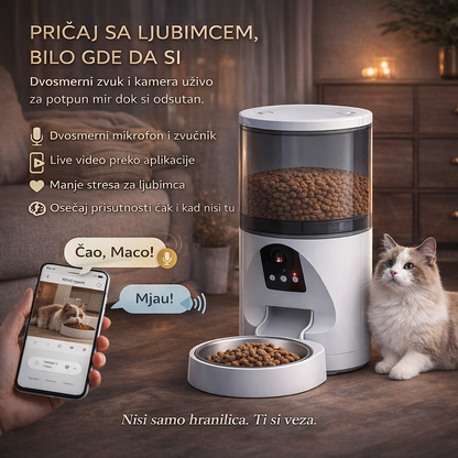 Automatksa hranilica sa kamerom za ljubimce