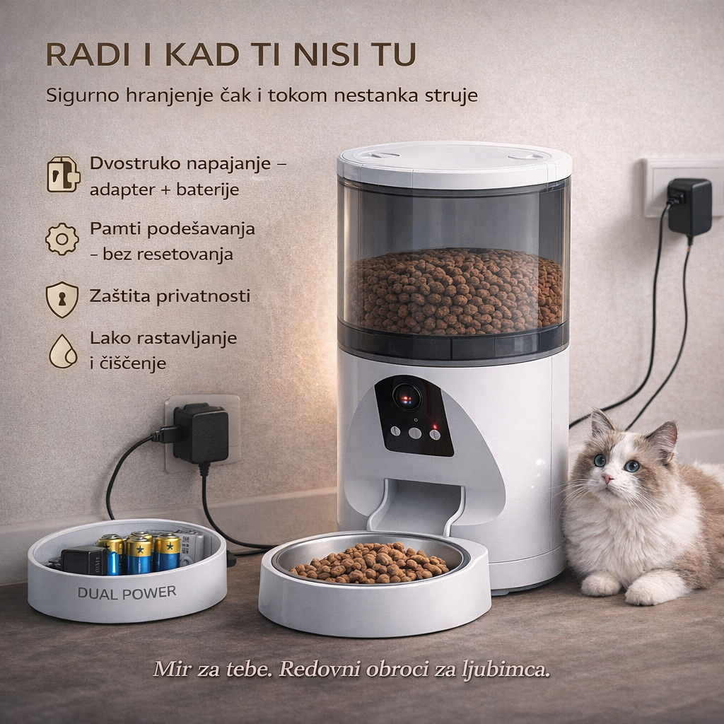 Automatksa hranilica sa kamerom za ljubimce